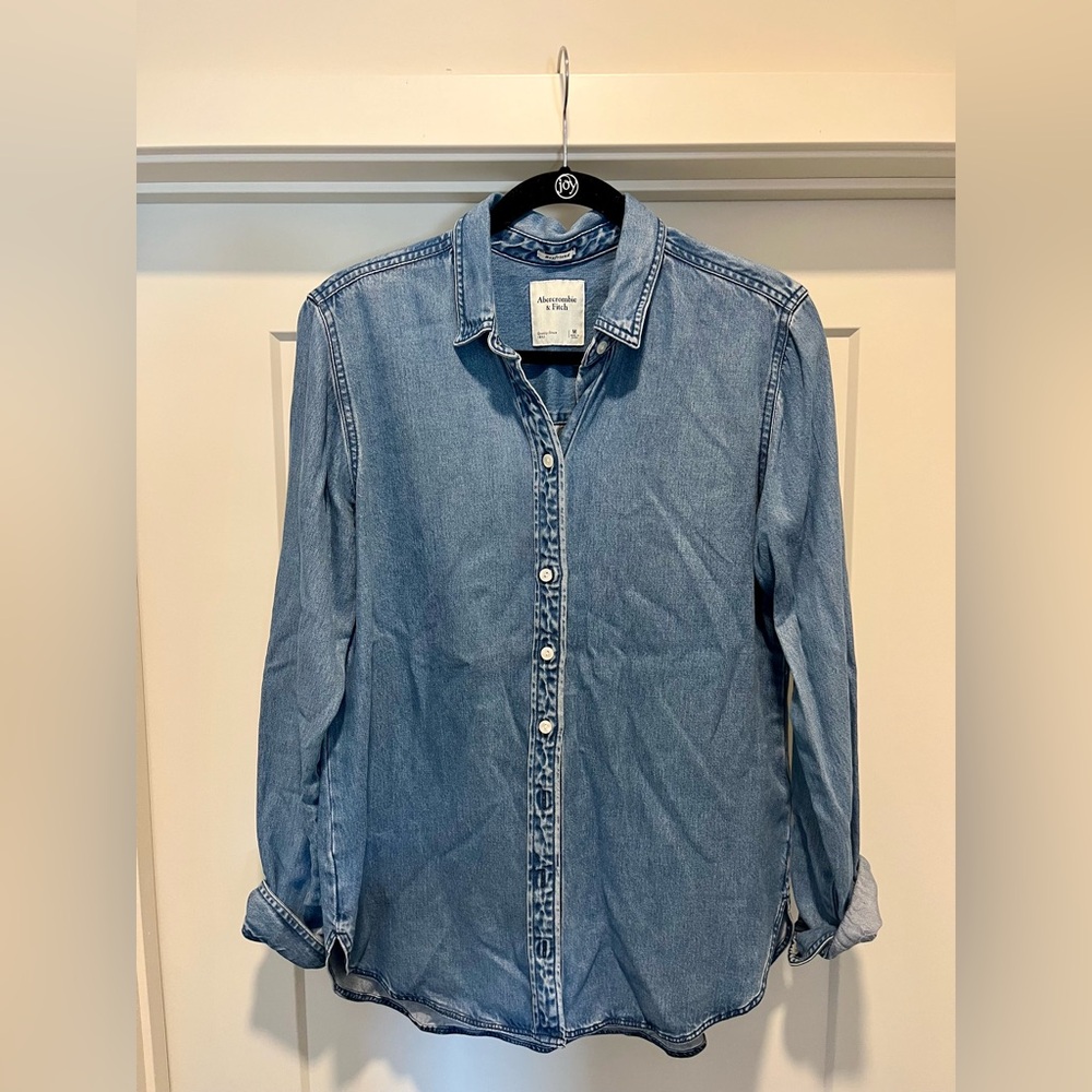 Abercrombie Denim Button Down, Size Medium